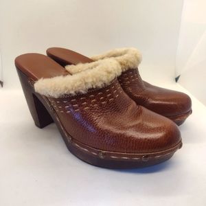 Nine West studed wood mule clogs size 7.5